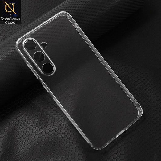 Samsung Galaxy S24 FE Cover - Transparent - Soft 4D Design Shockproof Silicone Transparent Clear Camera Protection Case