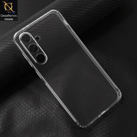Samsung Galaxy S24 FE Cover - Transparent - Soft 4D Design Shockproof Silicone Transparent Clear Camera Protection Case