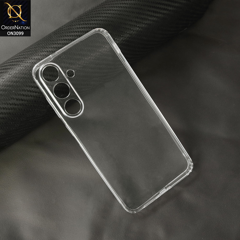 Samsung Galaxy S25 Plus Cover - Transparent - Soft 4D Design Shockproof Silicone Transparent Clear Camera Protection Case