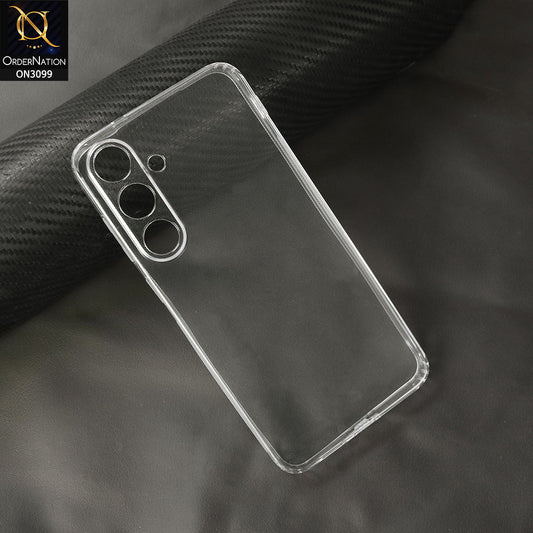 Samsung Galaxy S25 Plus Cover - Transparent - Soft 4D Design Shockproof Silicone Transparent Clear Camera Protection Case