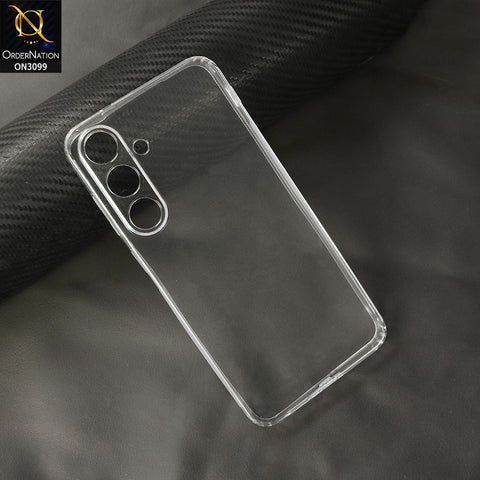 Samsung Galaxy S25 Plus Cover - Transparent - Soft 4D Design Shockproof Silicone Transparent Clear Camera Protection Case