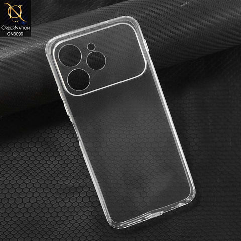Tecno Spark 40 Cover - Transparent -   Soft 4D Design Shockproof Silicone Transparent Clear Camera Protection Case