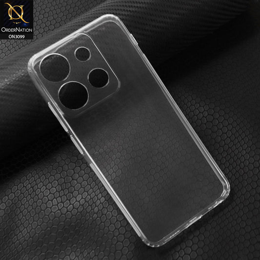Tecno Spark Go 2023 Cover - Transparent - Soft 4D Design Shockproof Silicone Transparent Clear Camera Protection Case