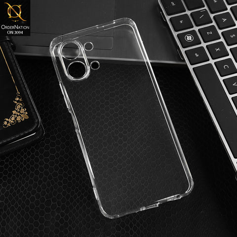 Tecno Spark Go 3 Cover - Transparant -  Soft 4D Design Shockproof Silicone Transparent Clear Camera Protection Case