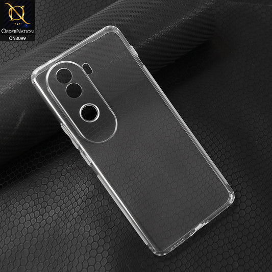 Vivo iQOO Z9s Cover - Transparent - Soft 4D Design Shockproof Silicone Transparent Clear Camera Protection Case