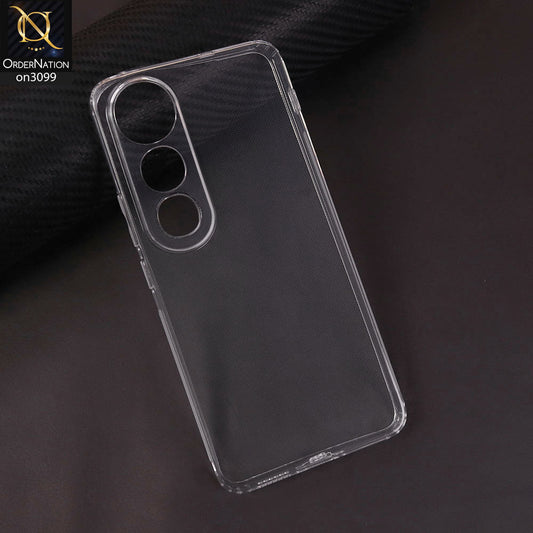 Vivo V50 Lite Cover - Transparent - Soft 4D Design Shockproof Silicone Transparent Clear Camera Protection Case