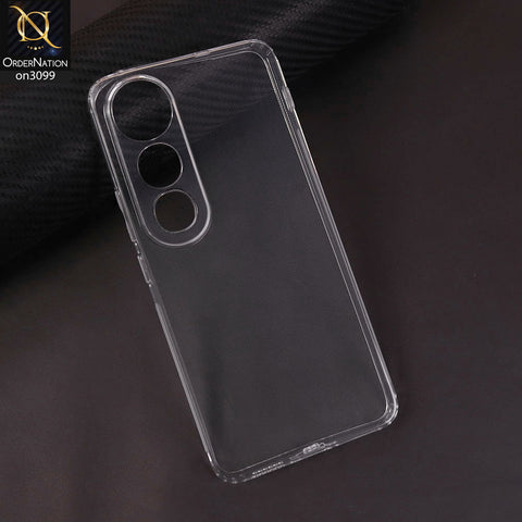Vivo V50 Lite Cover - Transparent - Soft 4D Design Shockproof Silicone Transparent Clear Camera Protection Case