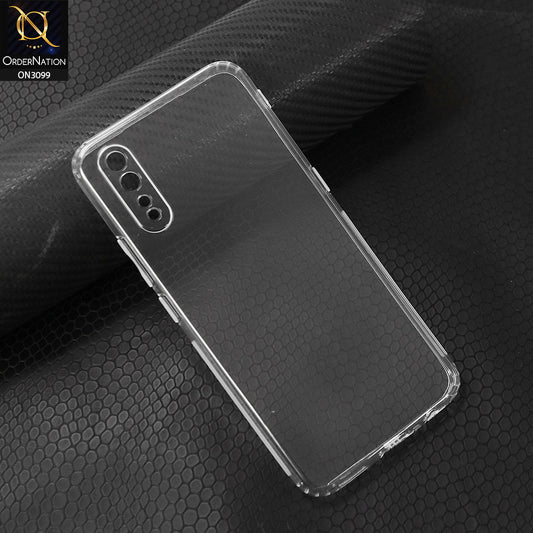 Vivo S1 Cover - Transparent - Soft 4D Design Shockproof Silicone Transparent Clear Camera Protection Case