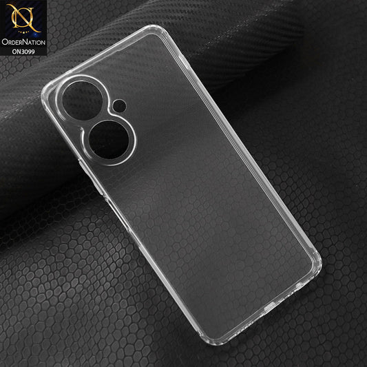 Vivo Y27 Cover - Transparent - Soft 4D Design Shockproof Silicone Transparent Clear Camera Protection Case