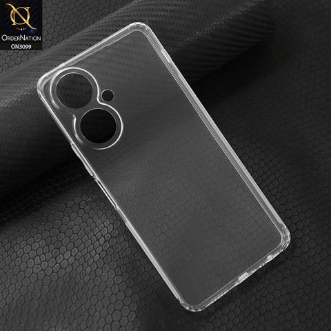 Vivo Y27 Cover - Transparent - Soft 4D Design Shockproof Silicone Transparent Clear Camera Protection Case