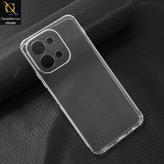 Vivo Y28 4G Cover - Transparent - Soft 4D Design Shockproof Silicone Transparent Clear Camera Protection Case