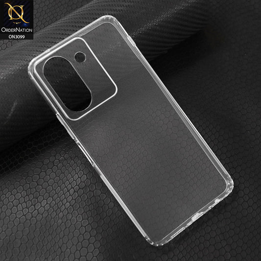 Vivo Y36 4G Cover - Transparent - Soft 4D Design Shockproof Silicone Transparent Clear Camera Protection Case