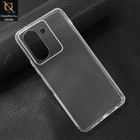Vivo Y36 4G Cover - Transparent - Soft 4D Design Shockproof Silicone Transparent Clear Camera Protection Case