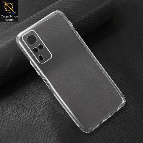 Vivo Y33 Cover - Transparent - Soft 4D Design Shockproof Silicone Transparent Clear Camera Protection Case