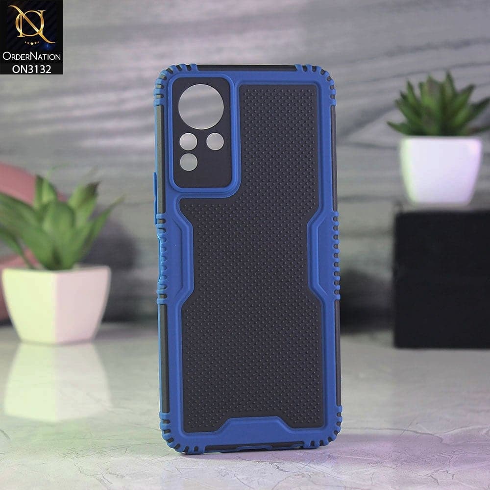 Infinix Note 12 G88 Cover - Blue - Shockproff Dotted Hybrid Soft Case