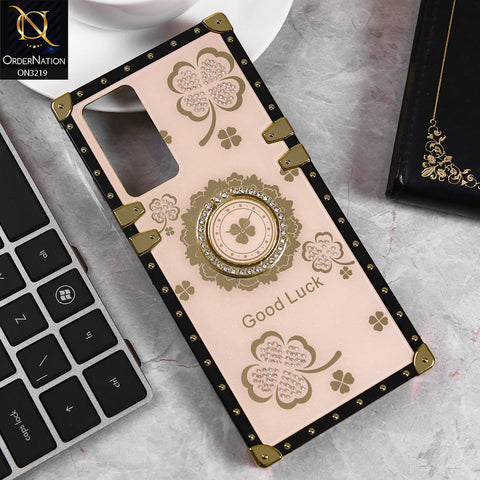 Xiaomi Redmi Note 11 4G Cover - Golden -  Square Bling Diamond Glitter Soft TPU Trunk Case with Ring Holder