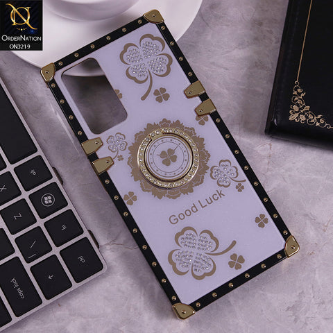 Xiaomi Redmi Note 11 4G Cover - Light Purple -  Square Bling Diamond Glitter Soft TPU Trunk Case with Ring Holder