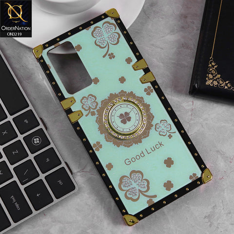 Xiaomi Redmi Note 11 4G Cover - Seafoam Green -  Square Bling Diamond Glitter Soft TPU Trunk Case with Ring Holder