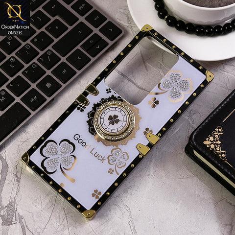Oppo Reno 11F 5G Cover - Light Purple - Square Bling Diamond Glitter Soft TPU Trunk Case with Ring Holder