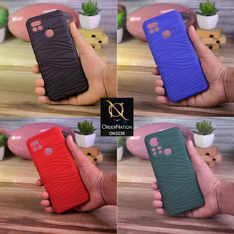 Infinix Note 12 G88 Cover - Blue - Wavy Lines Soft Silicone Camera Protection Cases