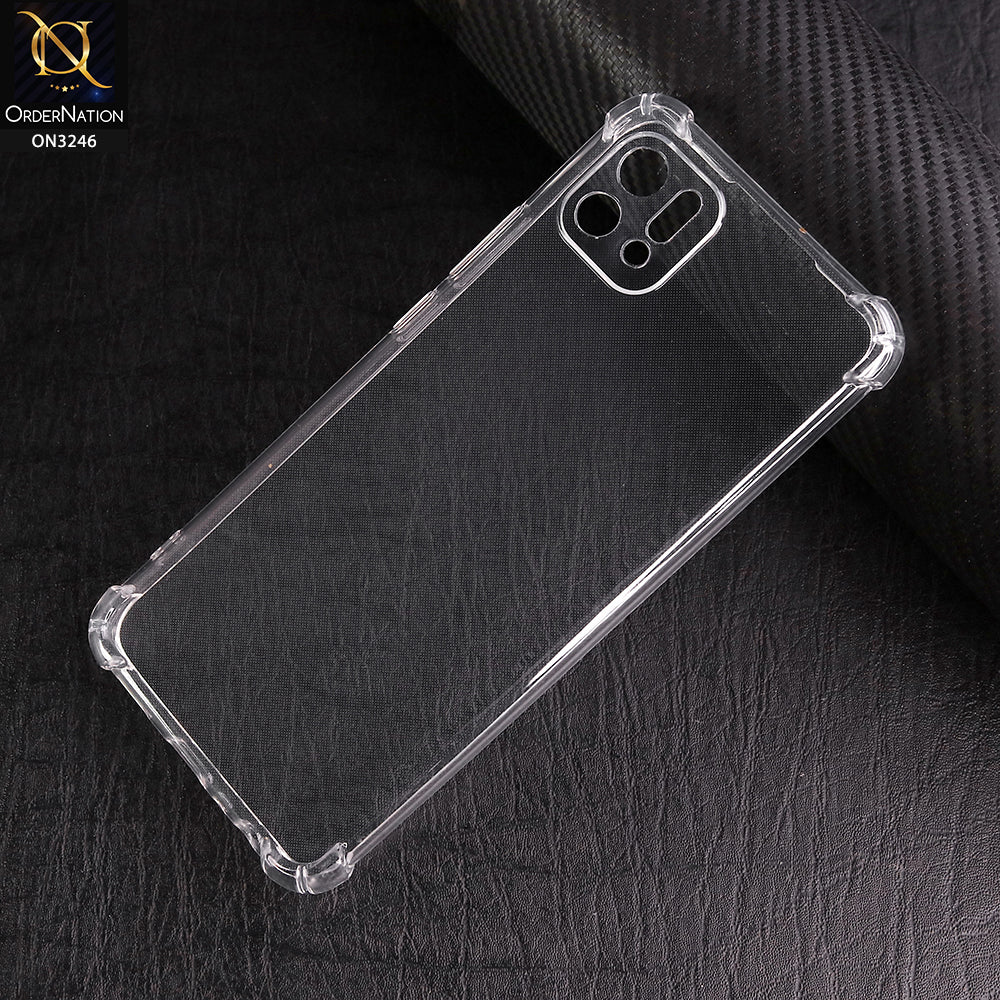 Oppo A16e Cover - Transparent - Soft 4D Design Shockproof Silicone Transparent Clear Camera Protection Case