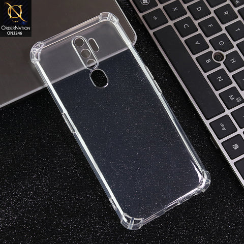 Oppo A9 2020 - Transparent -  Soft 4D Design Shockproof Silicone Transparent Clear Camera Protection Case