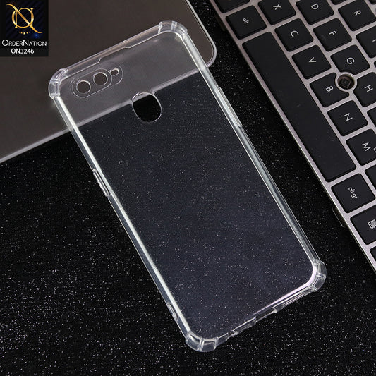 Oppo A12 - Transparent -  Soft 4D Design Shockproof Silicone Transparent Clear Camera Protection Case