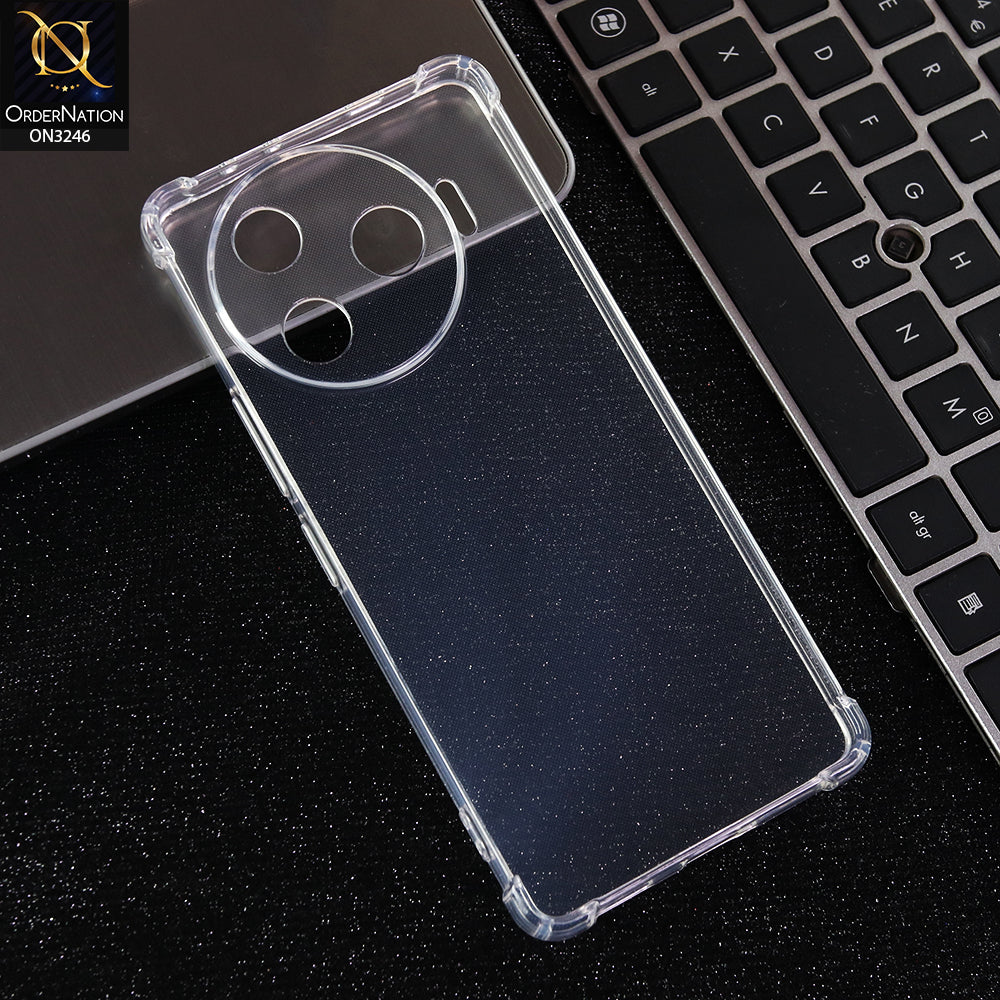 Tecno Camon 30 Pro 5G Cover - Transparent - Soft 4D Design Shockproof Silicone Transparent Clear Camera Protection Case