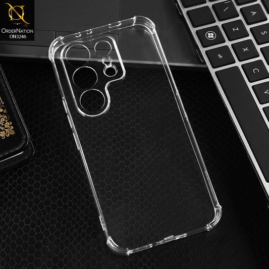 Tecno Camon 50 4G Cover - Transparent -  Soft 4D Design Shockproof Silicone Transparent Clear Camera Protection Case