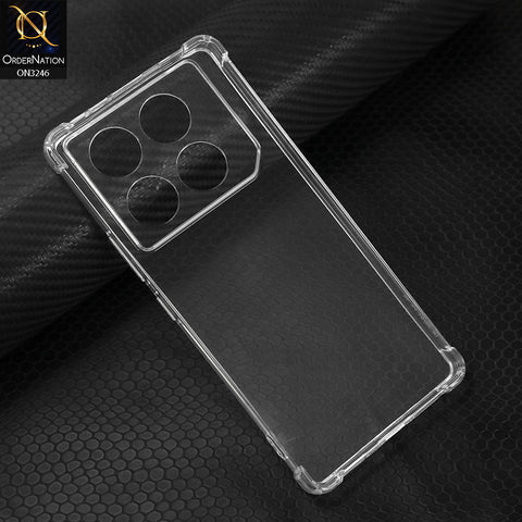 Infinix GT 20 Pro Cover - Transparent - Soft 4D Design Shockproof Silicone Transparent Clear Camera Protection Case