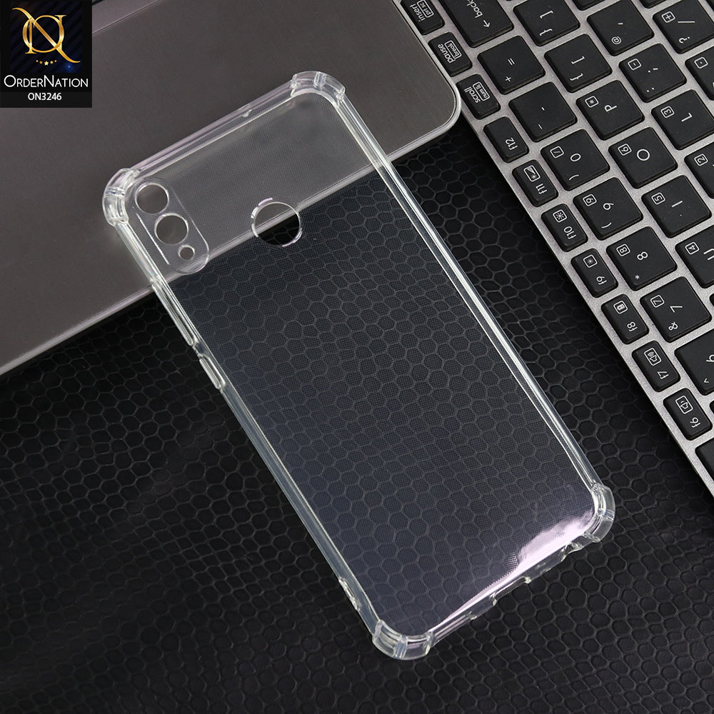 Huawei Honor 8X Cover - Transparent - Soft 4D Design Shockproof Silicone Transparent Clear Camera Protection Case