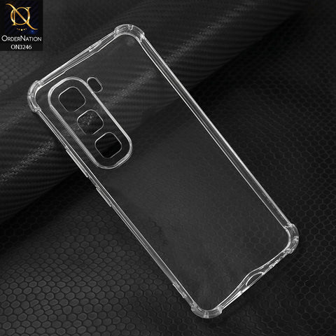 Infinix Hot 50 Pro Cover - Soft 4D Design Shockproof Silicone Transparent Clear Camera Protection Case