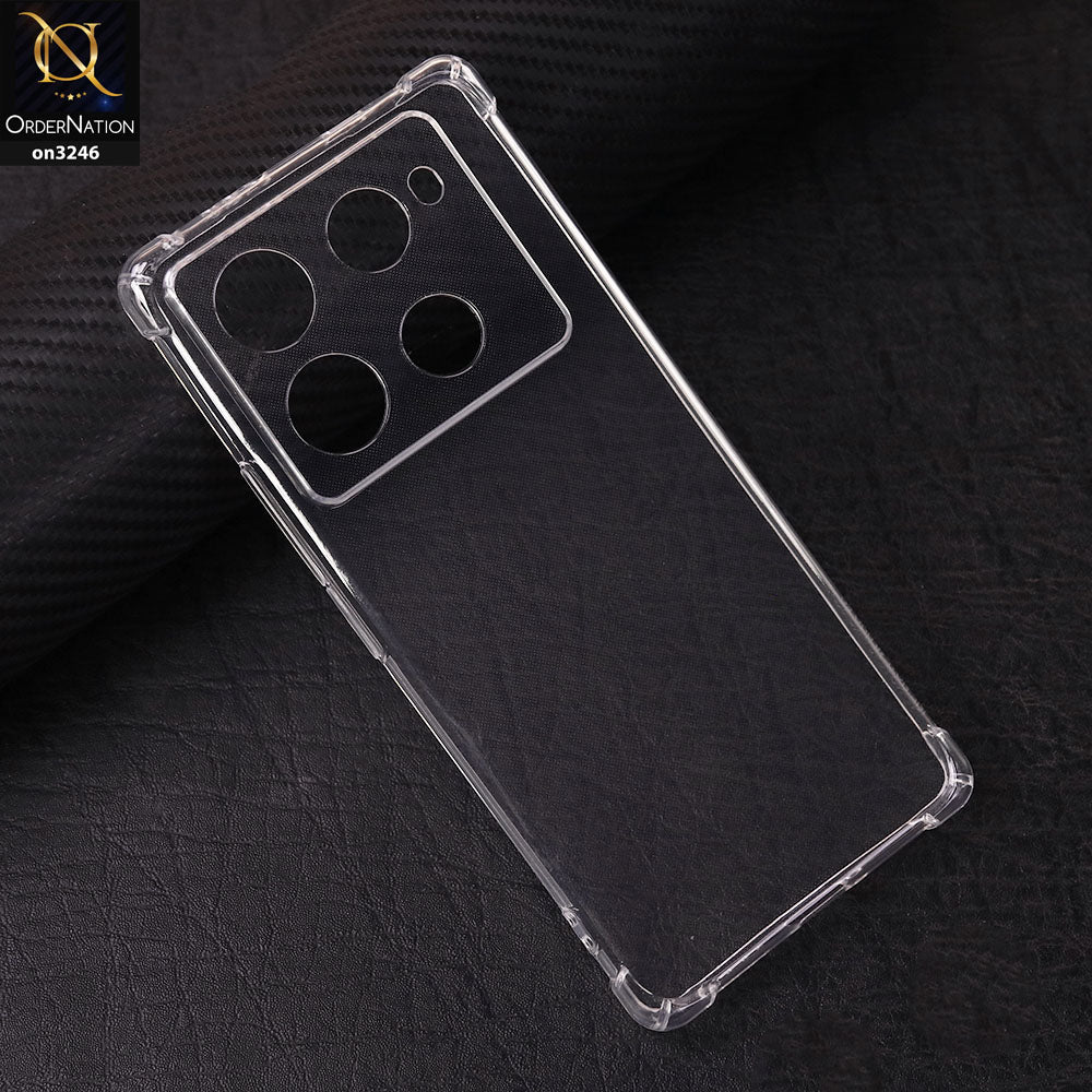 Infinix Note 40 Pro Plus Cover - Soft 4D Design Shockproof Silicone Transparent Clear Camera Protection Case