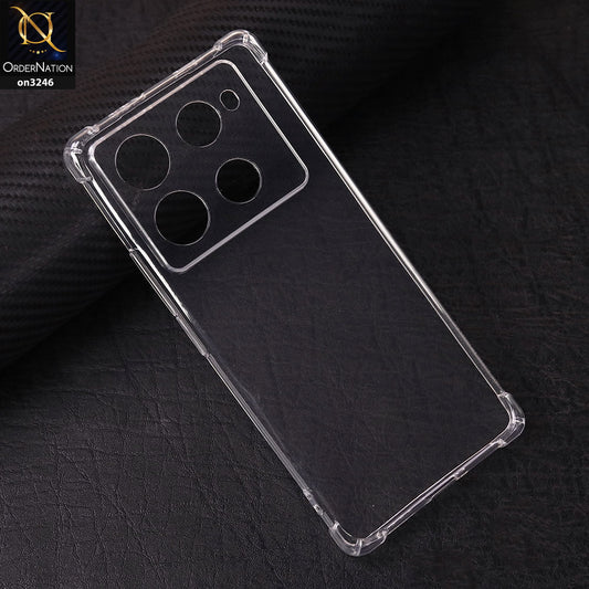 Infinix Note 40 Pro Plus Cover - Soft 4D Design Shockproof Silicone Transparent Clear Camera Protection Case