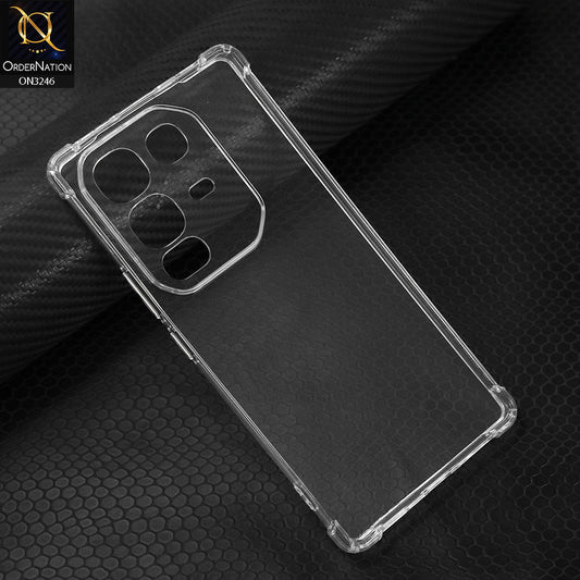 Infinix Note 50 4G Cover - Transparent - Soft 4D Design Shockproof Silicone Transparent Clear Camera Protection Case