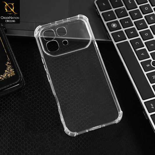 Infinix Note 60 Cover - Transparent -  Soft 4D Design Shockproof Silicone Transparent Clear Camera Protection Case