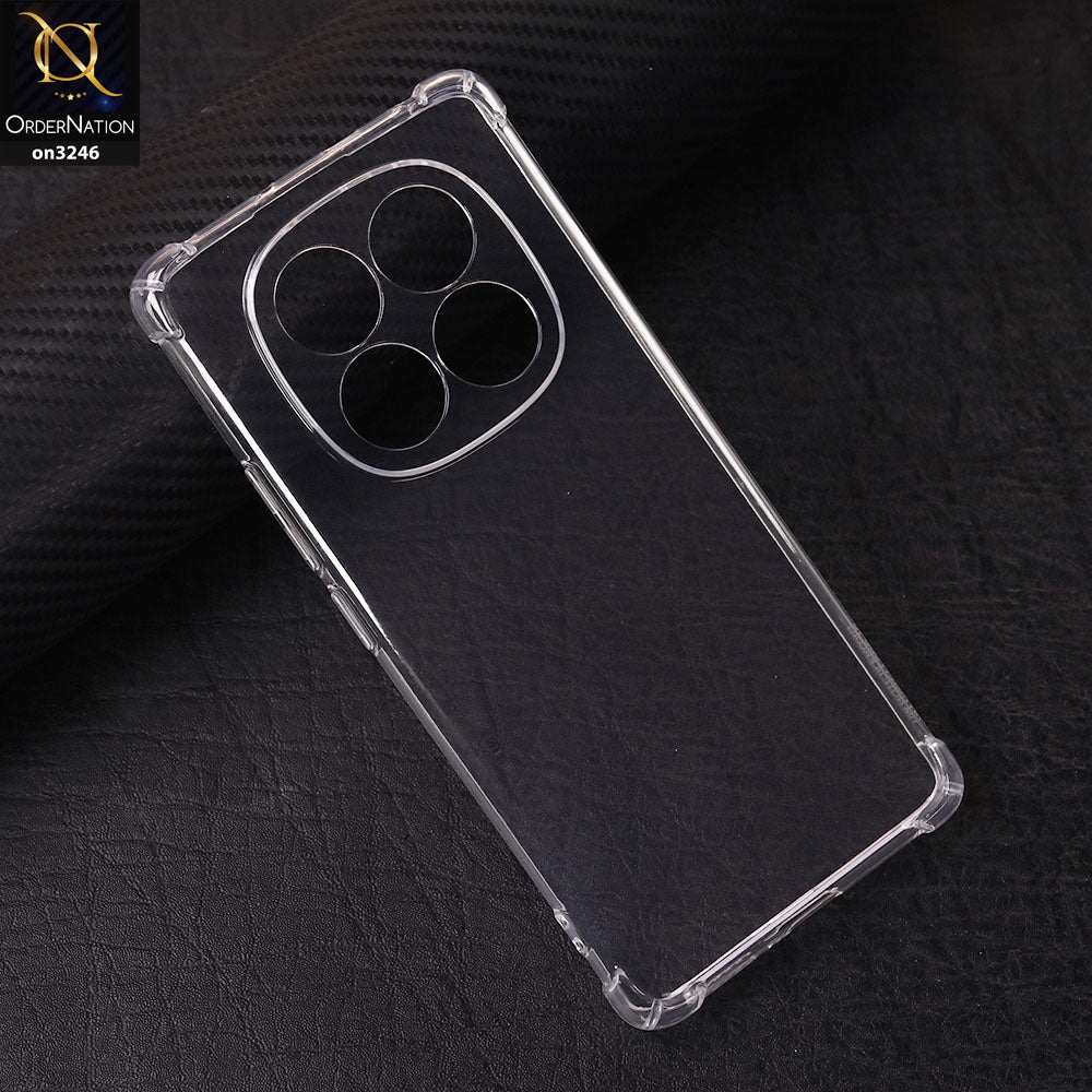 Xiaomi Redmi Note 14 Pro 4G Cover - Soft 4D Design Shockproof Silicone Transparent Clear Case