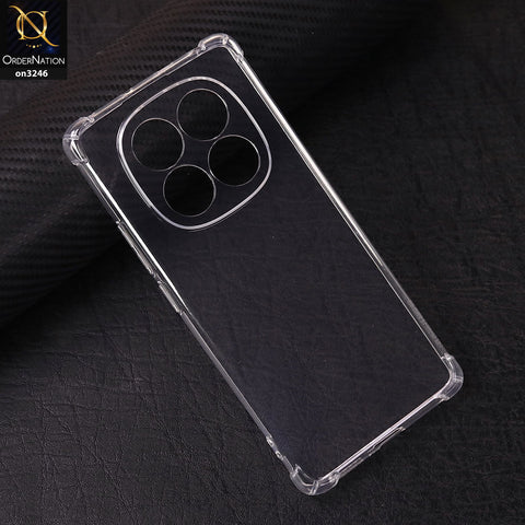 Xiaomi Redmi Note 14 Pro 4G Cover - Soft 4D Design Shockproof Silicone Transparent Clear Case