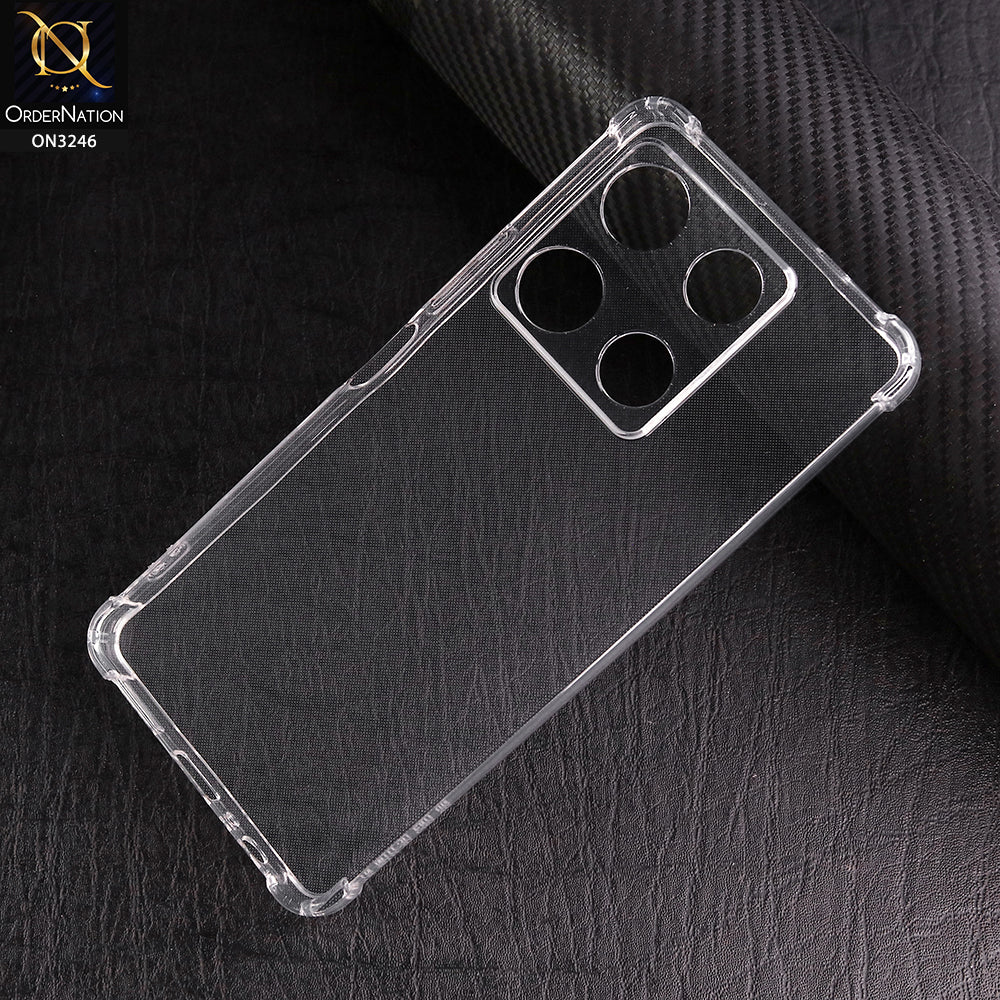 Infinix Note 30 Pro Cover - Transparent - Soft 4D Design Shockproof Silicone Transparent Clear Camera Protection Case