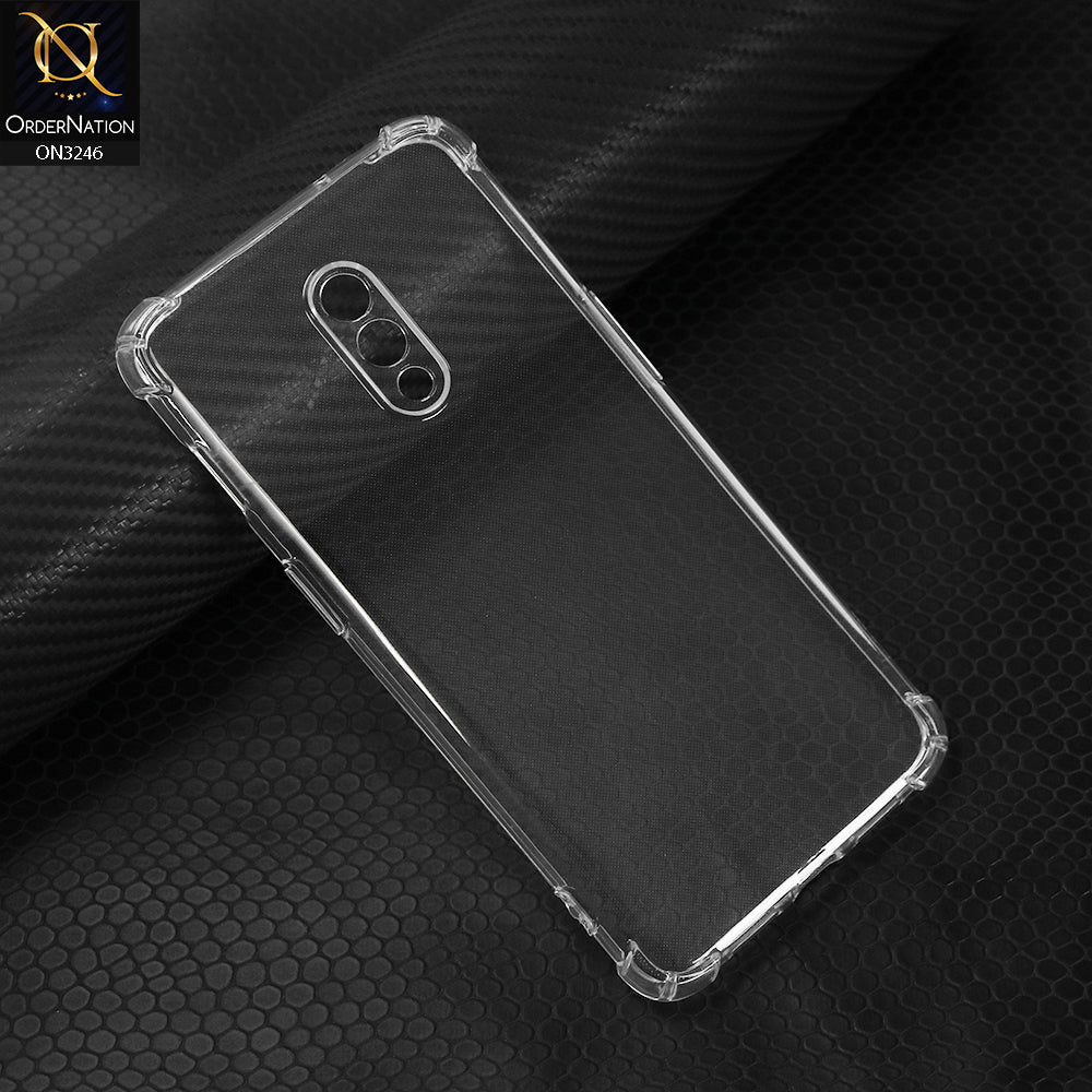 OnePlus 6T Cover - Transparent - Soft 4D Design Shockproof Silicone Transparent Clear Camera Protection Case