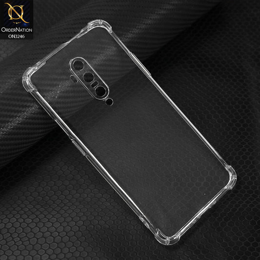OnePlus 7T Pro Cover - Transparent - Soft 4D Design Shockproof Silicone Transparent Clear Camera Protection Case