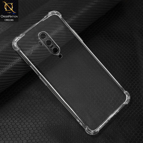 OnePlus 7T Pro Cover - Transparent - Soft 4D Design Shockproof Silicone Transparent Clear Camera Protection Case