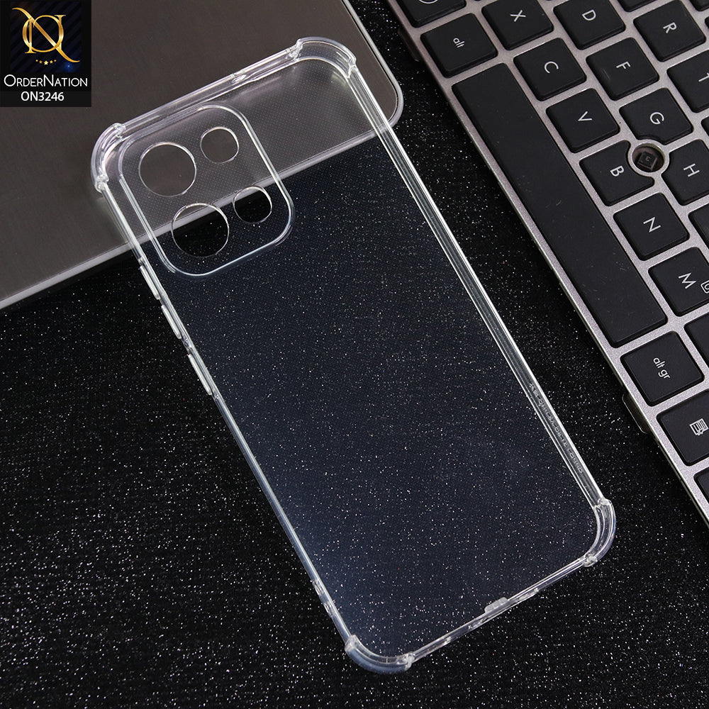 Oppo F31 - Transparent -  Soft 4D Design Shockproof Silicone Transparent Clear Camera Protection Case