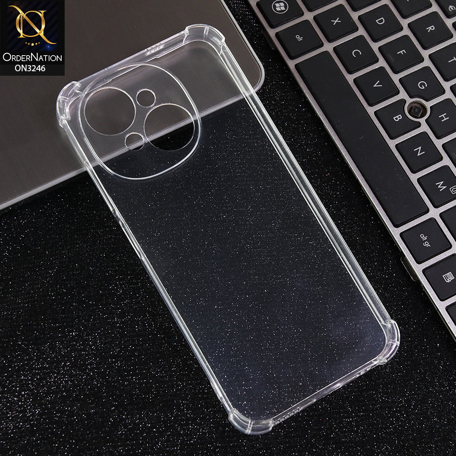 Tecno Spark Go 1 - Transparent -  Soft 4D Design Shockproof Silicone Transparent Clear Camera Protection Case