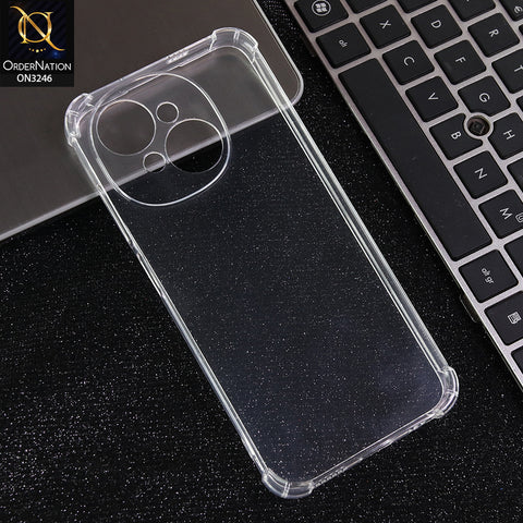 Tecno Spark Go 1 - Transparent -  Soft 4D Design Shockproof Silicone Transparent Clear Camera Protection Case