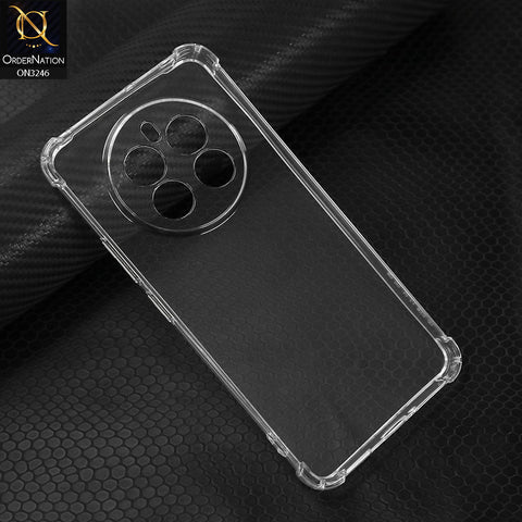 Realme 12 4G Cover - Transparent - Soft 4D Design Shockproof Silicone Transparent Clear Camera Protection Case
