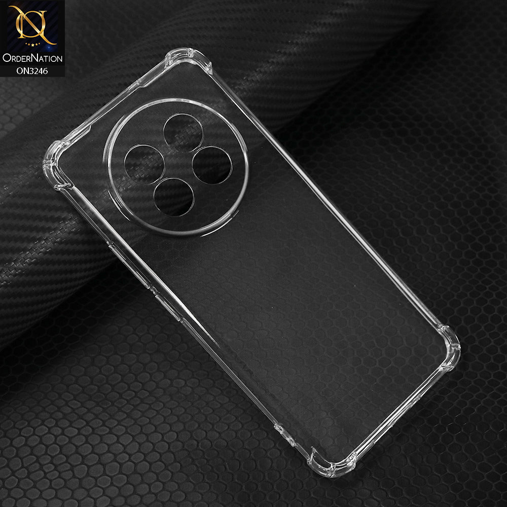 Realme 13 Pro Cover - Transparent - Soft 4D Design Shockproof Silicone Transparent Clear Camera Protection Case