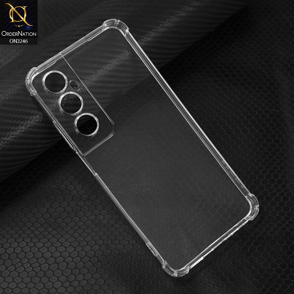 Realme C65 Cover - Transparent - Soft 4D Design Shockproof Silicone Transparent Clear Camera Protection Case