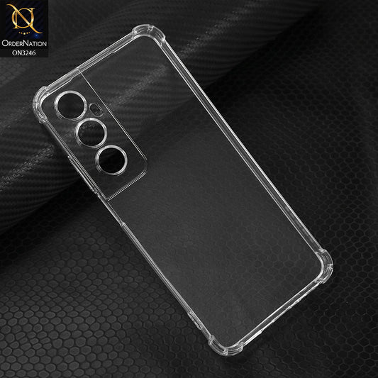 Realme C65 Cover - Transparent - Soft 4D Design Shockproof Silicone Transparent Clear Camera Protection Case