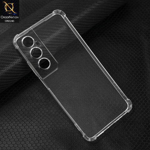 Realme C65 Cover - Transparent - Soft 4D Design Shockproof Silicone Transparent Clear Camera Protection Case